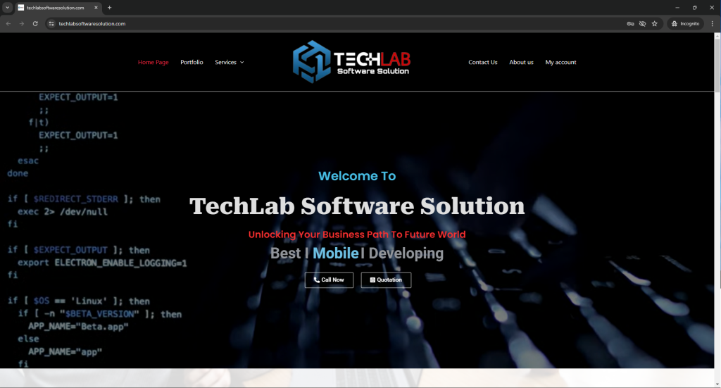 TechLab Software Solutions – Business Website